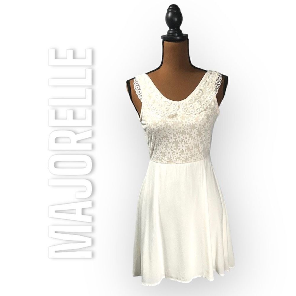 MAJORELLE Revolve Daisy Printed Lace Fit & Flare Open Back Mini Dress Women’s M